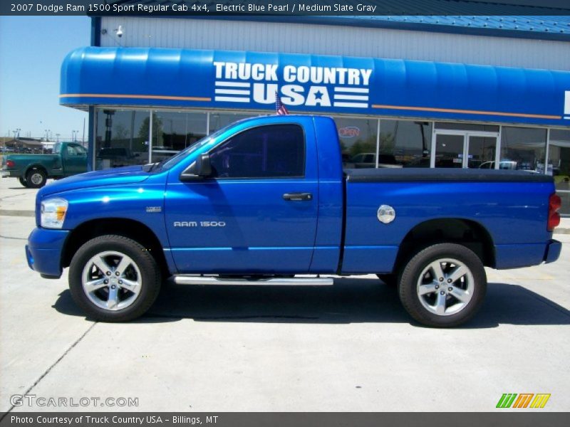 Electric Blue Pearl / Medium Slate Gray 2007 Dodge Ram 1500 Sport Regular Cab 4x4