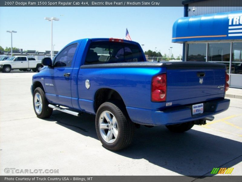 Electric Blue Pearl / Medium Slate Gray 2007 Dodge Ram 1500 Sport Regular Cab 4x4