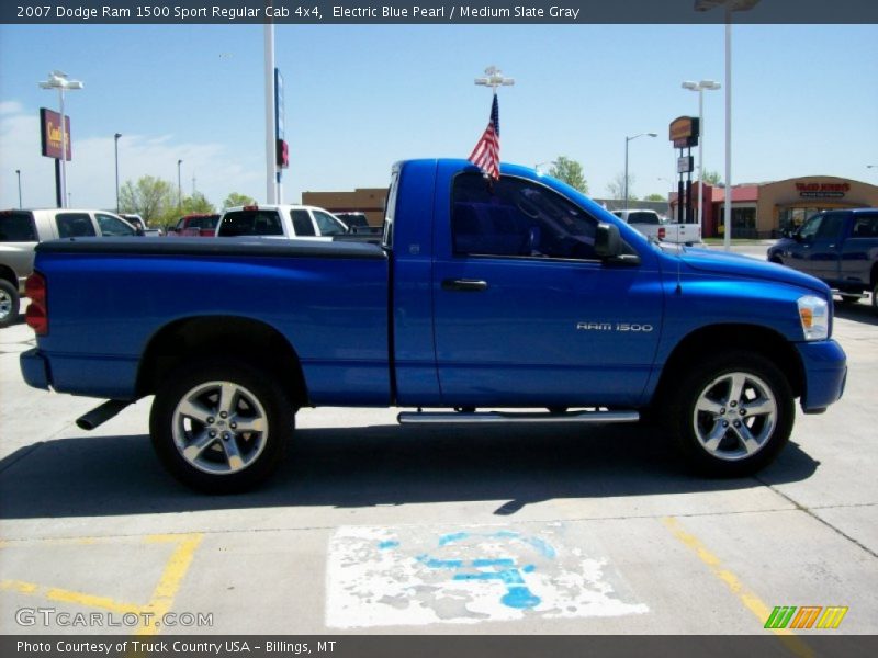 Electric Blue Pearl / Medium Slate Gray 2007 Dodge Ram 1500 Sport Regular Cab 4x4