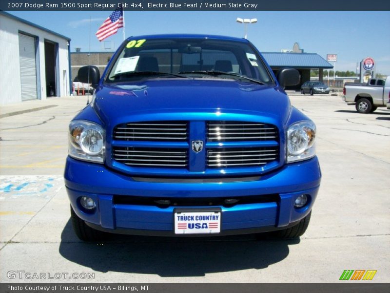 Electric Blue Pearl / Medium Slate Gray 2007 Dodge Ram 1500 Sport Regular Cab 4x4