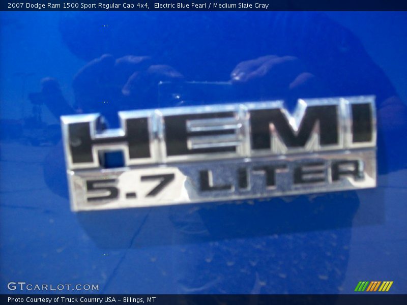 Electric Blue Pearl / Medium Slate Gray 2007 Dodge Ram 1500 Sport Regular Cab 4x4
