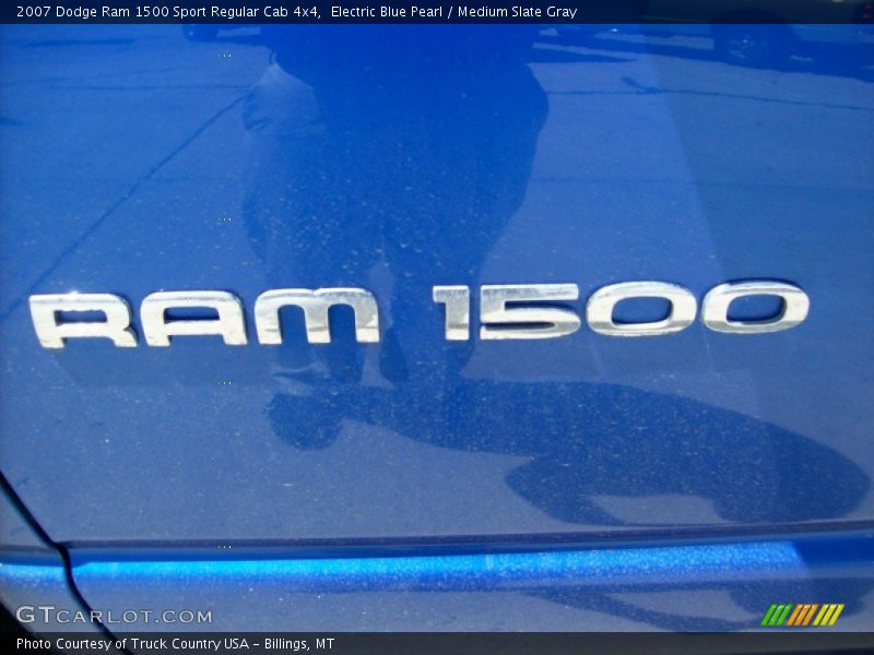 Electric Blue Pearl / Medium Slate Gray 2007 Dodge Ram 1500 Sport Regular Cab 4x4