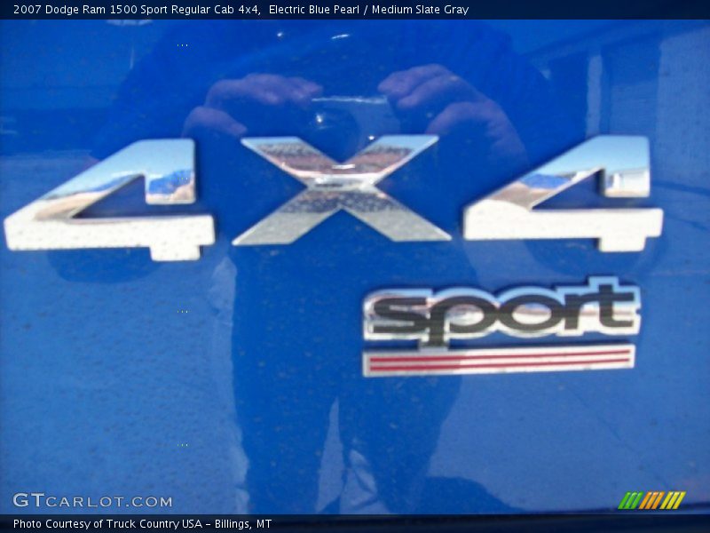 Electric Blue Pearl / Medium Slate Gray 2007 Dodge Ram 1500 Sport Regular Cab 4x4