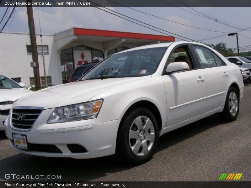 Pearl White / Camel 2010 Hyundai Sonata GLS