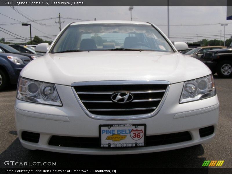 Pearl White / Camel 2010 Hyundai Sonata GLS