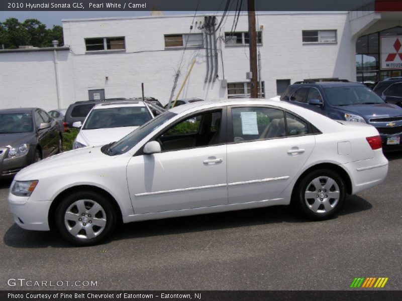 Pearl White / Camel 2010 Hyundai Sonata GLS