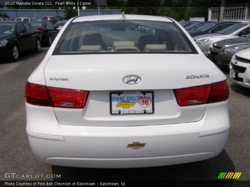 Pearl White / Camel 2010 Hyundai Sonata GLS