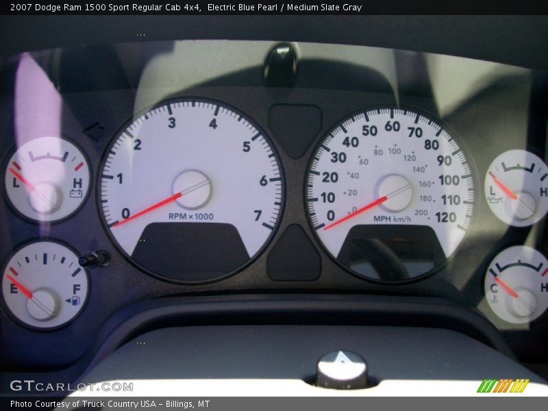 Electric Blue Pearl / Medium Slate Gray 2007 Dodge Ram 1500 Sport Regular Cab 4x4