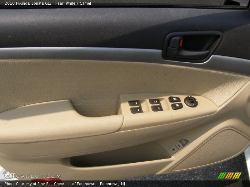 Pearl White / Camel 2010 Hyundai Sonata GLS