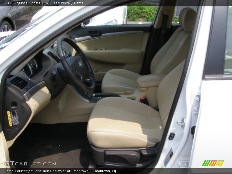 Pearl White / Camel 2010 Hyundai Sonata GLS