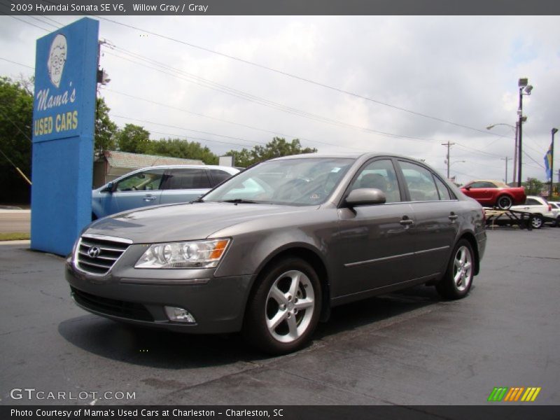 Willow Gray / Gray 2009 Hyundai Sonata SE V6