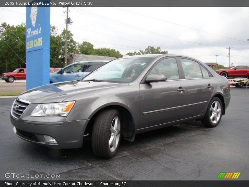 Willow Gray / Gray 2009 Hyundai Sonata SE V6