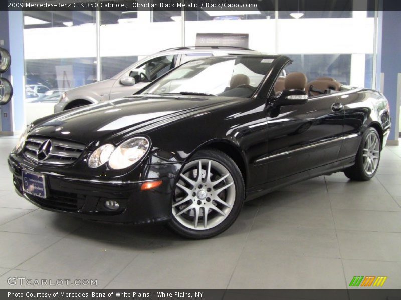 Obsidian Black Metallic / Black/Cappuccino 2009 Mercedes-Benz CLK 350 Cabriolet