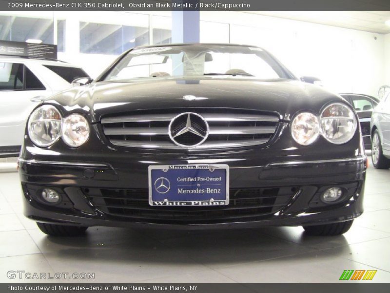 Obsidian Black Metallic / Black/Cappuccino 2009 Mercedes-Benz CLK 350 Cabriolet