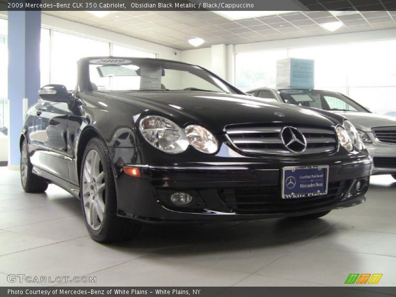 Obsidian Black Metallic / Black/Cappuccino 2009 Mercedes-Benz CLK 350 Cabriolet