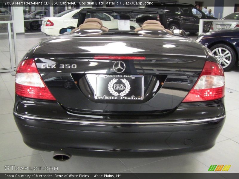 Obsidian Black Metallic / Black/Cappuccino 2009 Mercedes-Benz CLK 350 Cabriolet