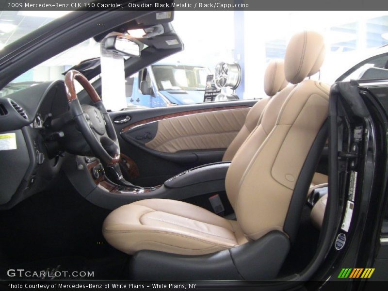 Obsidian Black Metallic / Black/Cappuccino 2009 Mercedes-Benz CLK 350 Cabriolet