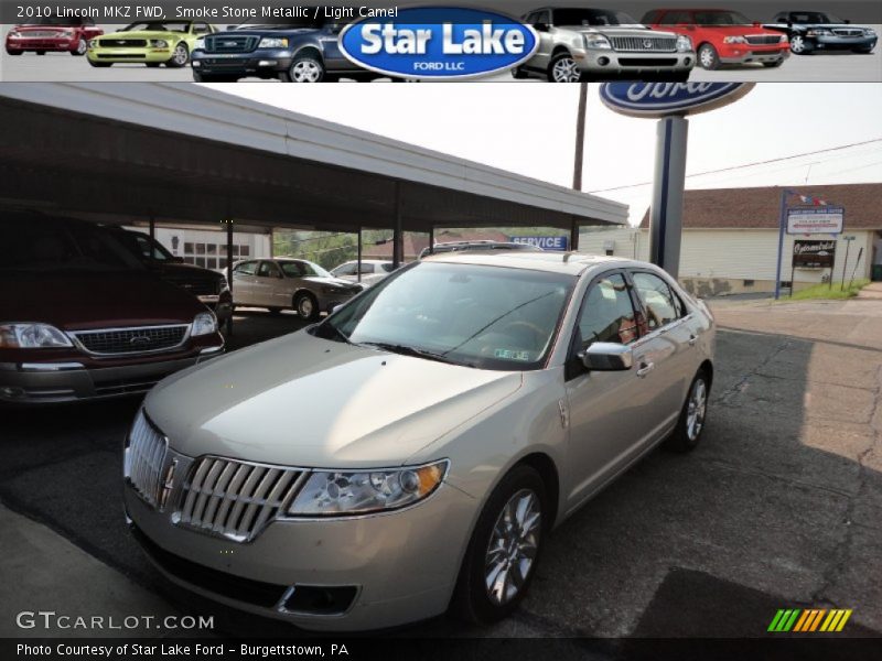 Smoke Stone Metallic / Light Camel 2010 Lincoln MKZ FWD