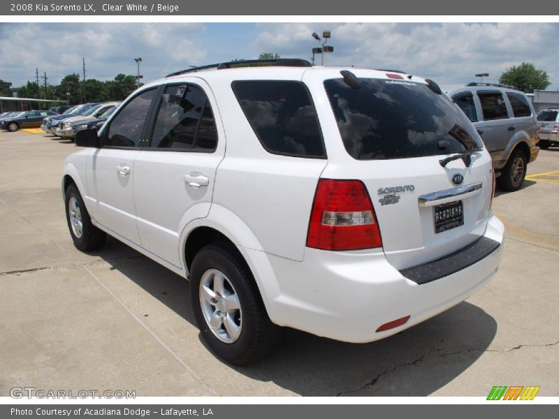 Clear White / Beige 2008 Kia Sorento LX