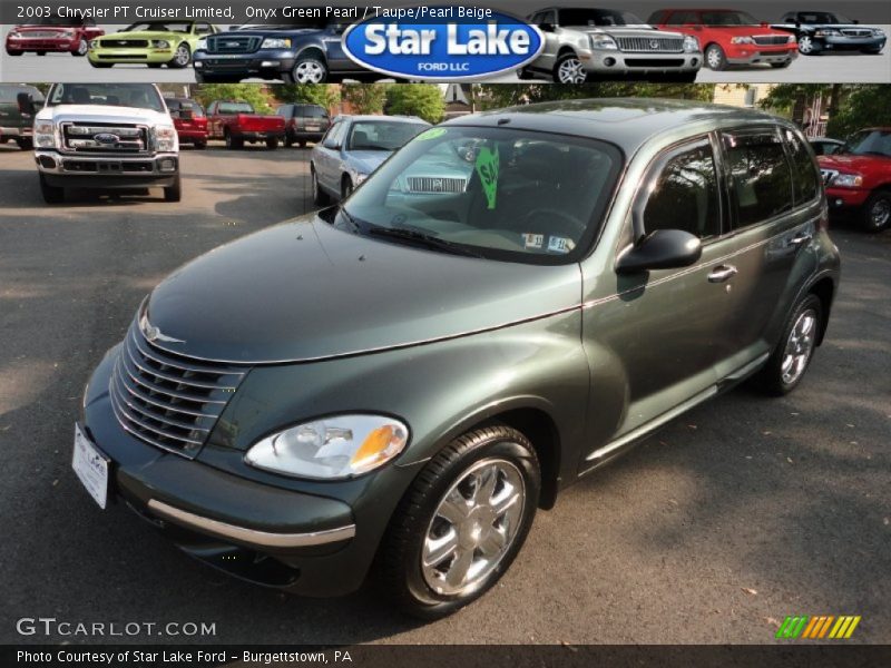 Onyx Green Pearl / Taupe/Pearl Beige 2003 Chrysler PT Cruiser Limited