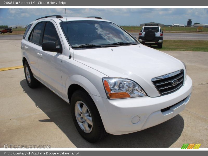 Clear White / Beige 2008 Kia Sorento LX