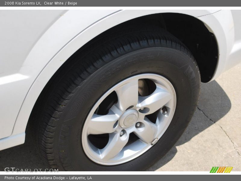Clear White / Beige 2008 Kia Sorento LX