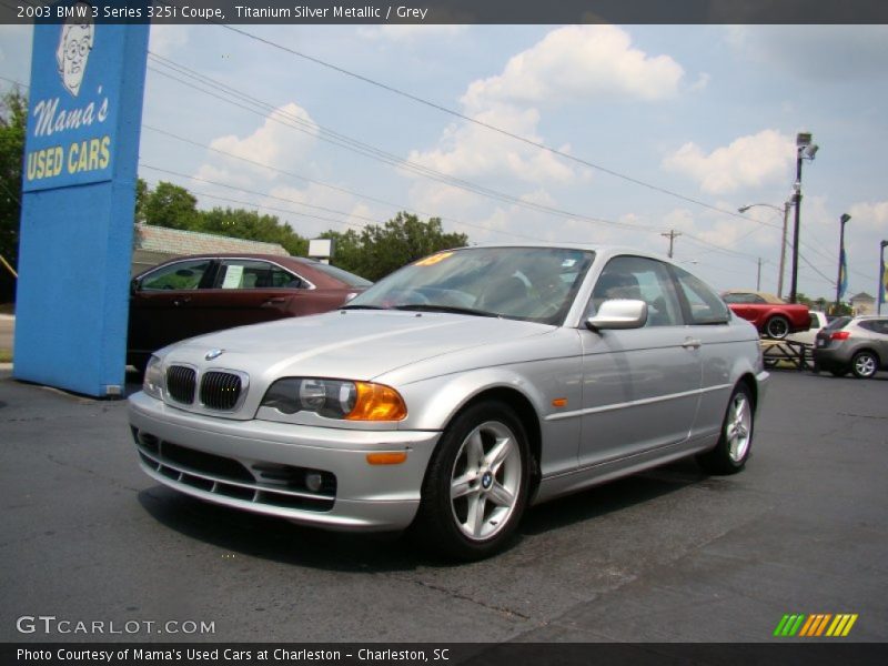 Titanium Silver Metallic / Grey 2003 BMW 3 Series 325i Coupe