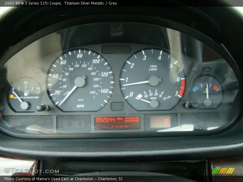 Titanium Silver Metallic / Grey 2003 BMW 3 Series 325i Coupe