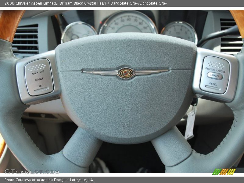 Brilliant Black Crystal Pearl / Dark Slate Gray/Light Slate Gray 2008 Chrysler Aspen Limited