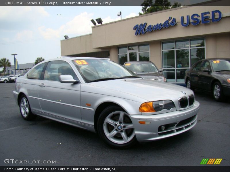 Titanium Silver Metallic / Grey 2003 BMW 3 Series 325i Coupe