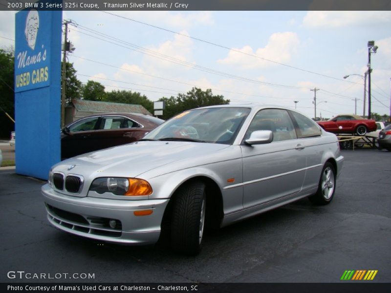 Titanium Silver Metallic / Grey 2003 BMW 3 Series 325i Coupe