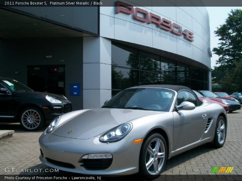 Platinum Silver Metallic / Black 2011 Porsche Boxster S