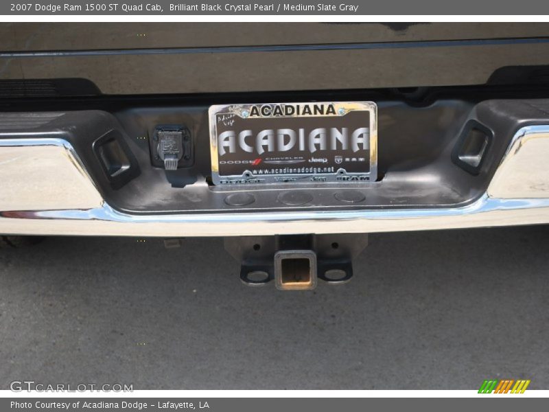 Brilliant Black Crystal Pearl / Medium Slate Gray 2007 Dodge Ram 1500 ST Quad Cab