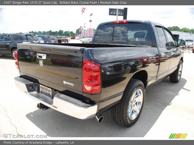 Brilliant Black Crystal Pearl / Medium Slate Gray 2007 Dodge Ram 1500 ST Quad Cab