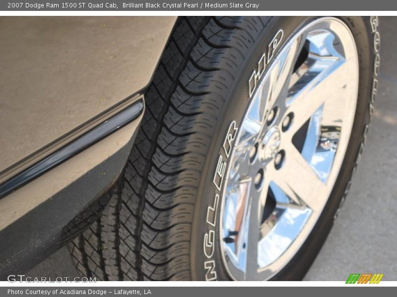 Brilliant Black Crystal Pearl / Medium Slate Gray 2007 Dodge Ram 1500 ST Quad Cab