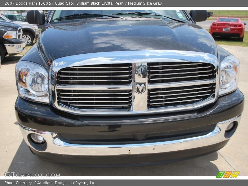Brilliant Black Crystal Pearl / Medium Slate Gray 2007 Dodge Ram 1500 ST Quad Cab