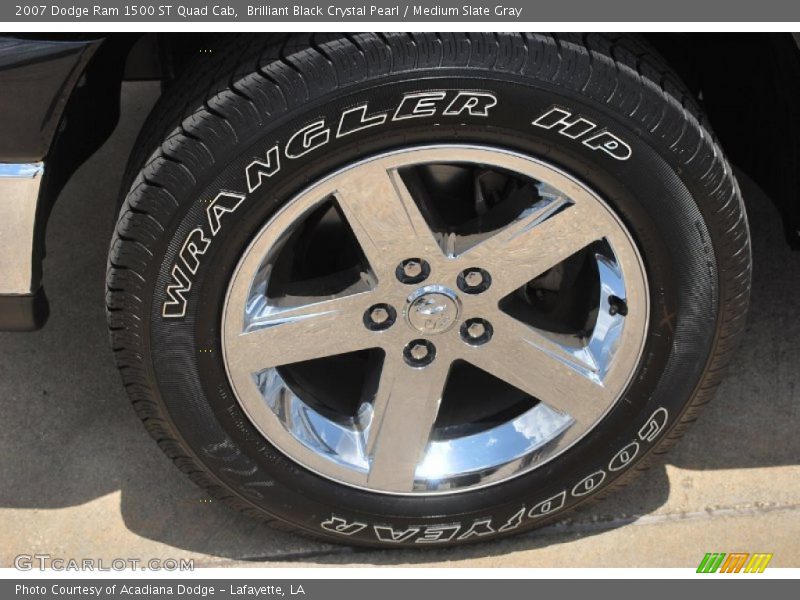 Brilliant Black Crystal Pearl / Medium Slate Gray 2007 Dodge Ram 1500 ST Quad Cab