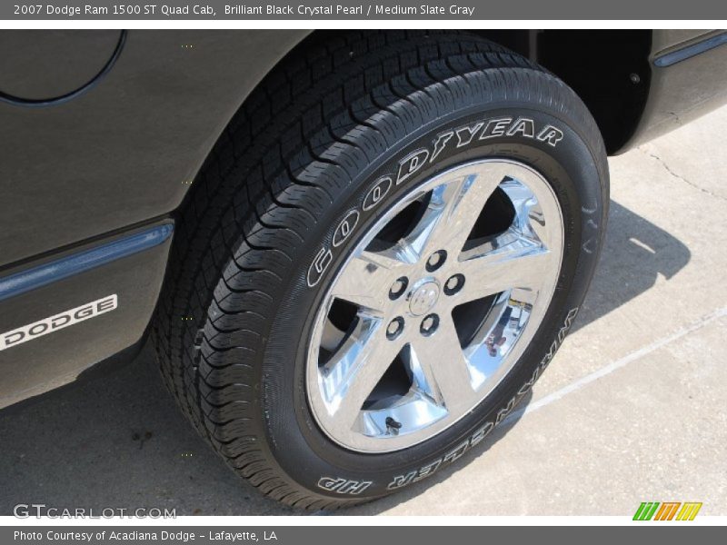 Brilliant Black Crystal Pearl / Medium Slate Gray 2007 Dodge Ram 1500 ST Quad Cab