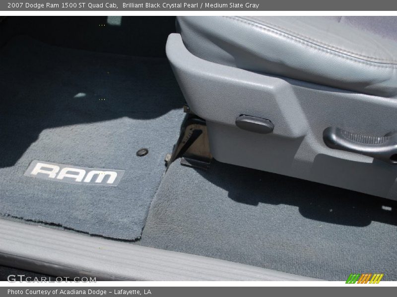 Brilliant Black Crystal Pearl / Medium Slate Gray 2007 Dodge Ram 1500 ST Quad Cab