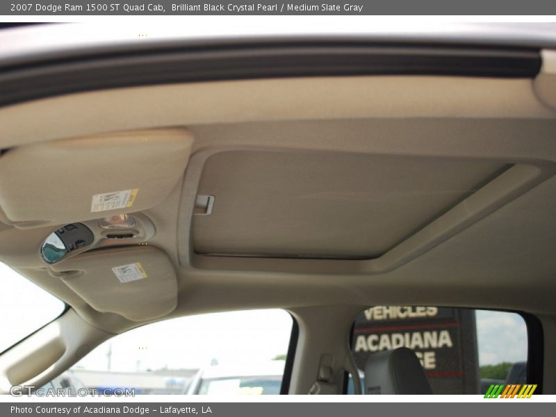 Brilliant Black Crystal Pearl / Medium Slate Gray 2007 Dodge Ram 1500 ST Quad Cab