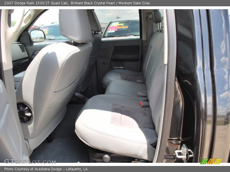 Brilliant Black Crystal Pearl / Medium Slate Gray 2007 Dodge Ram 1500 ST Quad Cab