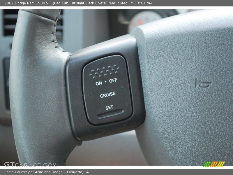 Brilliant Black Crystal Pearl / Medium Slate Gray 2007 Dodge Ram 1500 ST Quad Cab