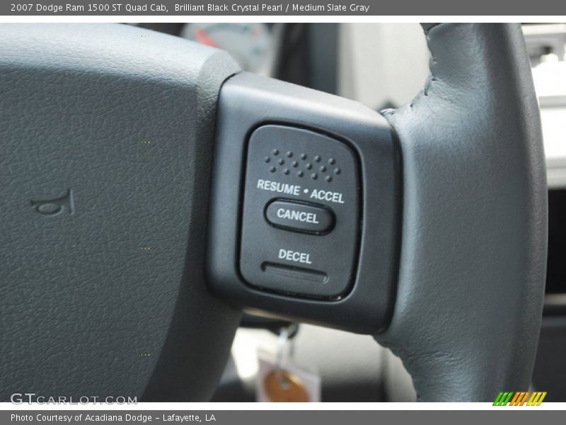 Brilliant Black Crystal Pearl / Medium Slate Gray 2007 Dodge Ram 1500 ST Quad Cab