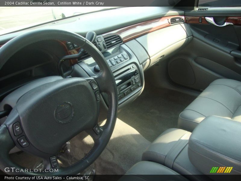Cotillion White / Dark Gray 2004 Cadillac DeVille Sedan