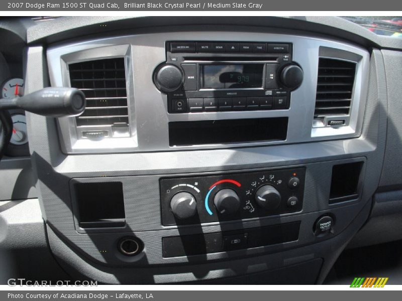 Brilliant Black Crystal Pearl / Medium Slate Gray 2007 Dodge Ram 1500 ST Quad Cab