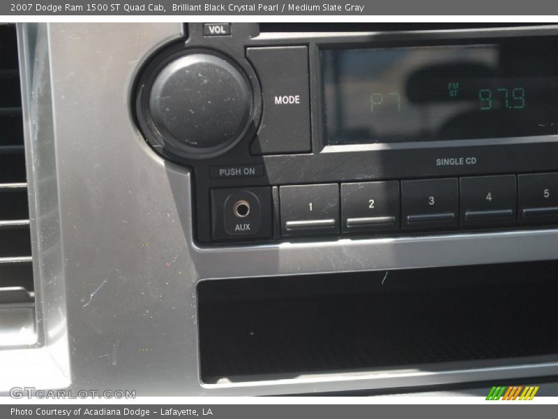 Brilliant Black Crystal Pearl / Medium Slate Gray 2007 Dodge Ram 1500 ST Quad Cab