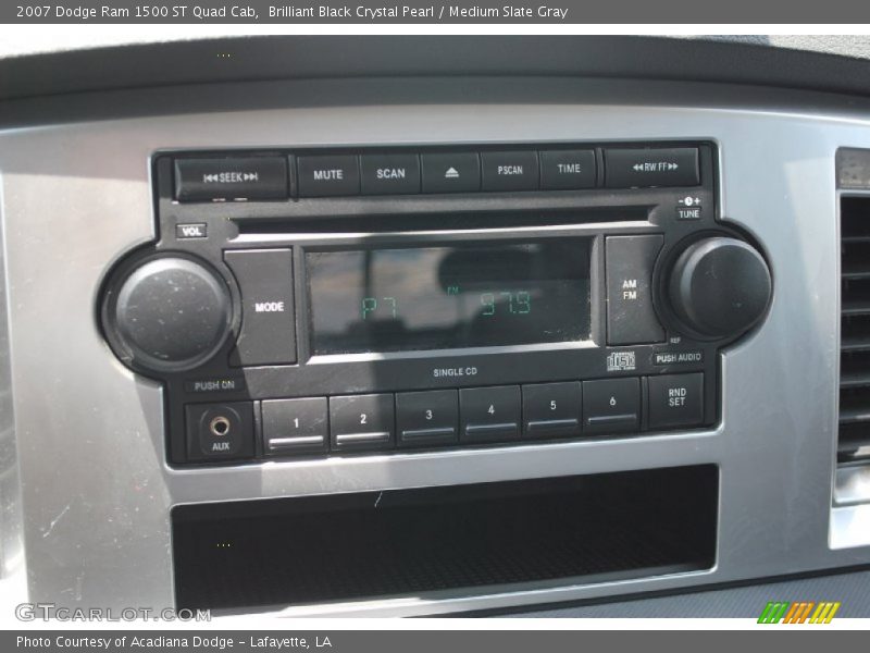 Brilliant Black Crystal Pearl / Medium Slate Gray 2007 Dodge Ram 1500 ST Quad Cab