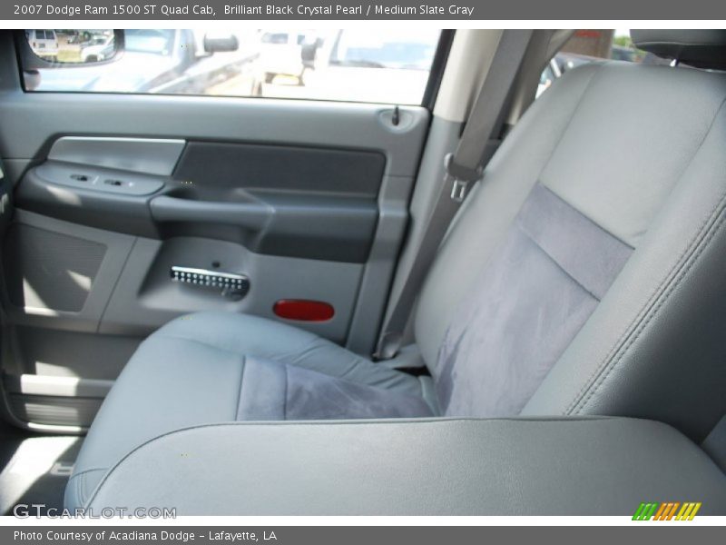 Brilliant Black Crystal Pearl / Medium Slate Gray 2007 Dodge Ram 1500 ST Quad Cab