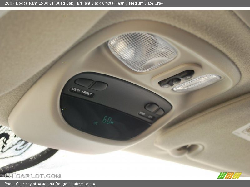Brilliant Black Crystal Pearl / Medium Slate Gray 2007 Dodge Ram 1500 ST Quad Cab