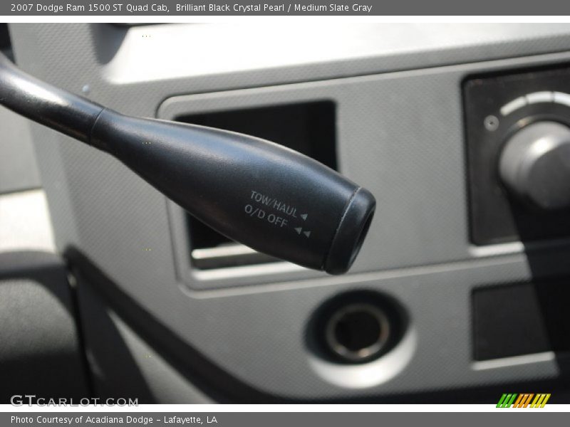 Brilliant Black Crystal Pearl / Medium Slate Gray 2007 Dodge Ram 1500 ST Quad Cab